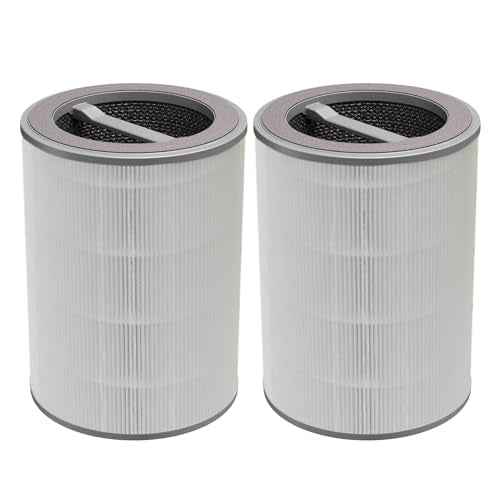 PUREBURG Replacecment Filter Compatible with WYZE Smart Air Purifier,2-Pack H13 HEPA 4-Stage Filtration Activated carbon 2-in-1 Air Clean Dust VOCs