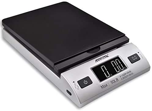 ACCUTECK All-in-1 Series W-8250-50bs A-Pt 50 Digital Shipping Postal Scale with Ac Adapter, Silver