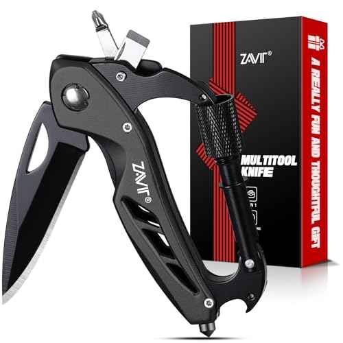Gifts for Men, Multitool Carabiner with Pocket Knife Men Valentines Day, Mens Stocking Stuffers for Christmas, Stocking Stuffers for Dad Gifts from Daughter Son, Birthday Tools Gadgets for Him Husband
