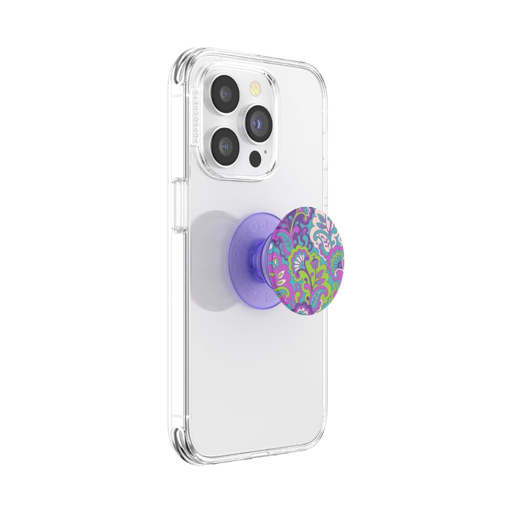 PopSockets Phone Grip with Expanding Kickstand, Adhesive Grip - Translucent Purple Kamp