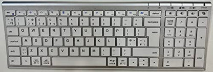 iClever Wireless Bluetooth Keyboard, Keyboard Rechargeable Bluetooth 5.1 Stable Connection to Multi Devices Silent Slim Keyboard for Mac, iPad, iPhone, iOS, Android, Windows, QWERTY UK Layout
