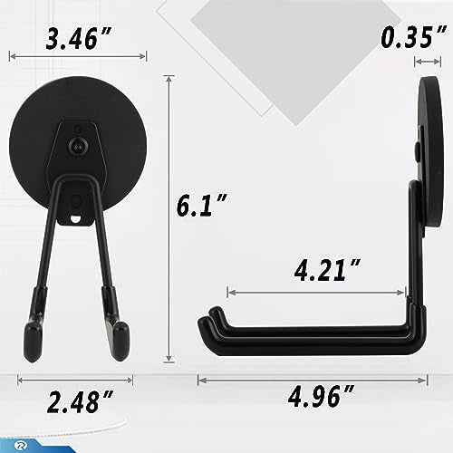 2 Pcs Magnetic Hook Heavy Duty, Strong Magnet Hooks for Garage Tools Hose Rope Electric Drill (Large)