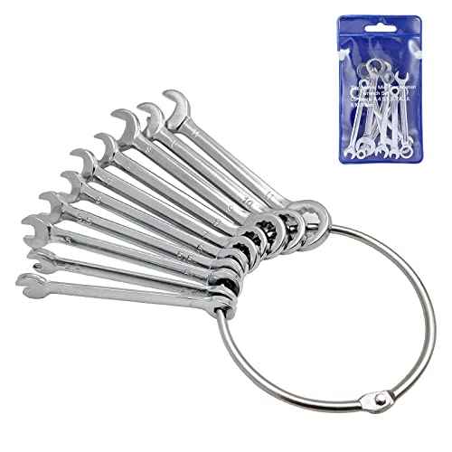 Mini Wrench Set Open End Wrench Combination Wrench Sets With Chain Ring Metric Type Wrenches (10pcs)