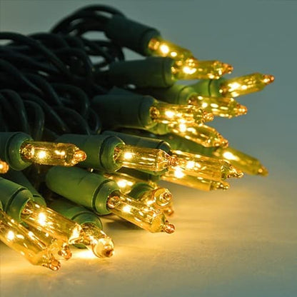 Dazzle Bright Warm White Christmas Mini String Lights, 20FT 100 Count Incandescent Waterproof Fairy Lights Plug in, Connectable Christmas Decorations for Indoor Outdoor Home Party Garden Yard