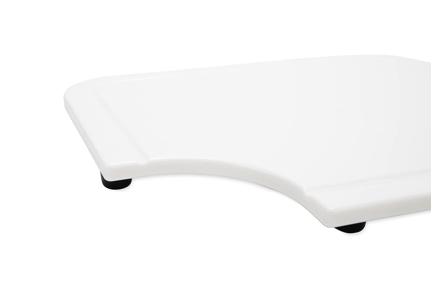 Camco Camper/RV Sink Mate Cutting Board | Features Built-In Juice Groove & Cut Corner for Scrap Disposal | Designed w/Adjustable Rubber Feet for Different Sink Sizes | Expand Kitchen Workspace (43857)