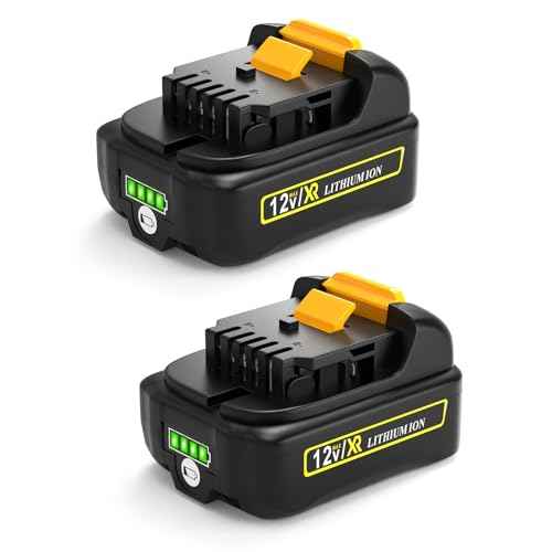 2Packs 12V Battery 3000mAh Replacement for Dewalt Battery 12V DCB120 DCB127 DCB125 DCB112