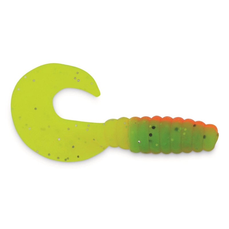 Berkley PowerBait Power Grubs Fishing Bait, Natural Chartreuse, Irresistible Scent & Flavor, Realistic Action, Bulky Body, Ideal for Bass, Walleye, Trout and More