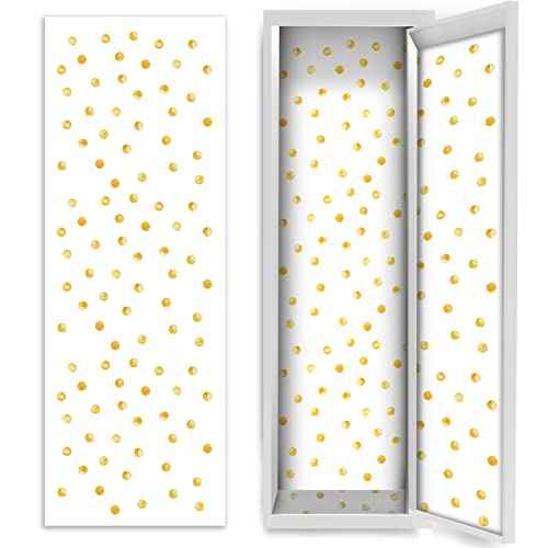 Hsei Deluxe School Locker Magnetic Wallpaper 12" x 36" Decorative Removable Magnetic Locker Covering Accessories for Girl Boy School Office University(Yellow Dots)