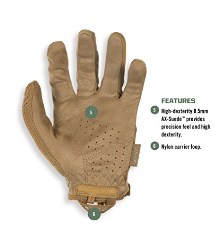 Mechanix Wear - High MSD-72-009 Dexterity Coyote Gloves (Medium, Brown) MSD-72-009