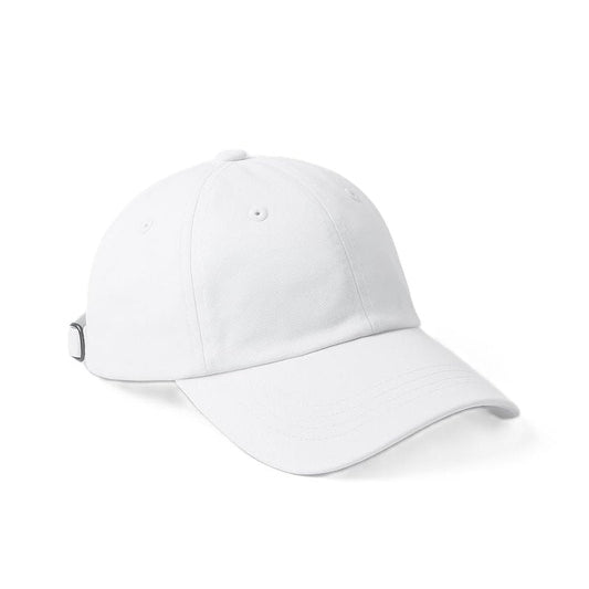 Baseball Cap Adjustable Size 100% Cotton Caps for Running Workouts & Outdoor Activities All Seasons (White -1pc)