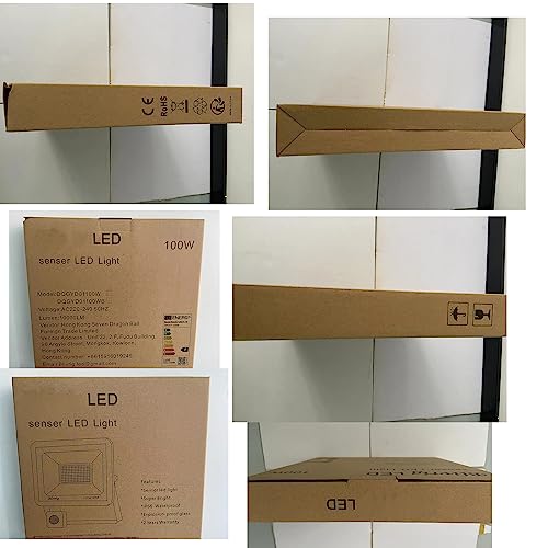 treoir 50W Security Lights Outdoor Motion Sensor,5000LM Outdoor Spotlight with PIR,IP66 Waterproof 3500k LED Spotlight for Garden,Garage,Square,Car Park,Construction Site ect(50W,Warm White)