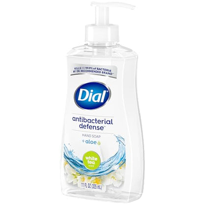 Dial Antibacterial Liquid Hand Soap, White Tea, 11 fl oz (Pack of 4)