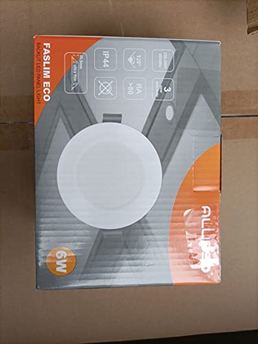 ALUSSO LED Downlights for Ceiling 6W Ultra Slim LED Recessed Ceiling Spot Lights 3000K Warm White IP44 Waterproof Spotlights Ceiling Lights for Bathroom Kitchen Living Room, 6 Pack
