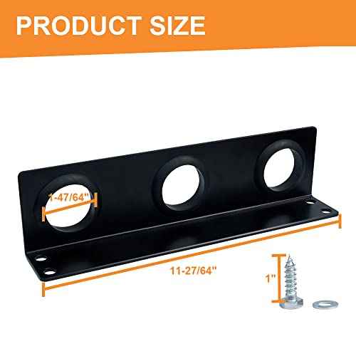 6 Hole Hand Tool Holder Rack Tool Storage Rack fit for lanscaping Trailer and Truck
