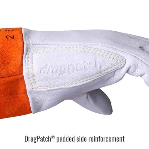 Revco Black Stallion 25K Long Cuff Prem.Grain Kidskin TIG Welding Gloves, Large