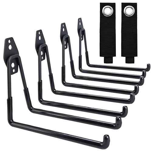 QUELIEN Large Garage Hooks, Heavy-Duty 7.5 in Cord Organizer for Garage Organization, Storage, and Hose Holder ? Space-Saving and Durable Design for Home, Garage, and Workshop Use