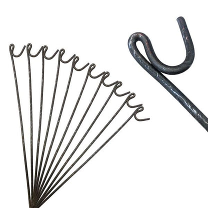 Suregreen Steel Fencing Pins | 1.2M Metal Garden Stakes | 10 Pack Road Pins for Contractors, Site Managers, Landscapers, Event Organisers, Builders | Garden Stakes for Gardeners, Farmers