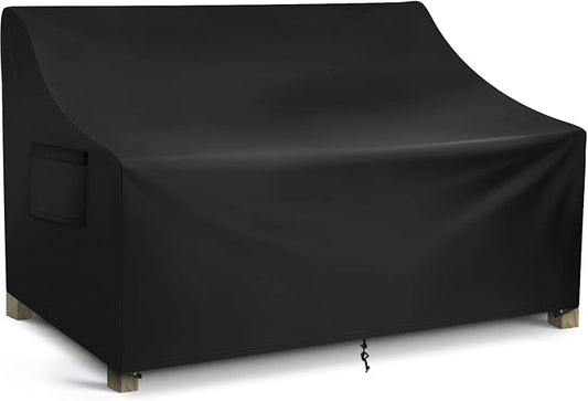 WLEAFJ Patio Sofa Cover Waterproof, 3-Seater Outdoor Sofa Cover, Heavy Duty Deep Lounge Loveseat Cover, Large Lawn Patio Furniture Covers with Air Vent, 78’’ W x 33’’ D x 32’’ H