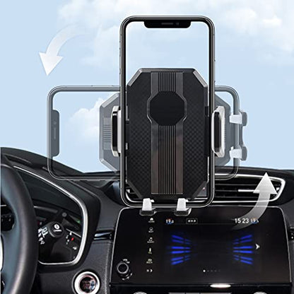 Car Phone Holder Powerful Suction with Stable Clamp Arm Cell Phone Holder for All iPhone Android Phone 90° Adjustable Phone Mount for Car Windshield