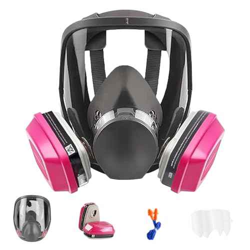 Full Face Respirator Gas Mask, 6800 Reusable Respirator Mask with Filters 60921, Anti-Fog, Perfect for Paint, Spray, Dust, Welding, and Chemical Protection