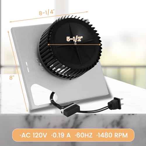 S97015162 Motor, 110 CFM Broan Exhaust Fan Motor Assembly Models 678-G, 2678F-A, 683-C, 770RLTK | Fits 8" x 8-1/4" Bathroom Exhaust Fan Housing