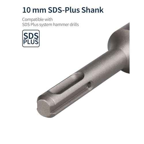 1 Inch x 12 Inch SDS Plus Rotary Hammer Drill Bit, Firecore Tungsten Carbide Long Drill Bits for Concrete Masonry Ceramic Tile Cement Walls Brick Rocks Stone, Brocas para Concreto