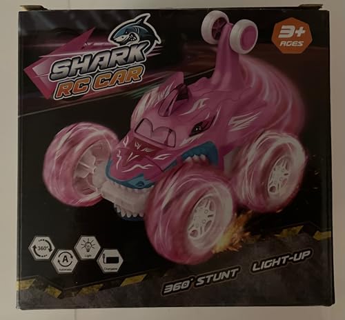 Dislocati Girls Remote Control Cars 360°Flips LED Flash Light Monster Truck Toys Age 5 6 7 Girls Birthday Presents Outdoor Stunt Car