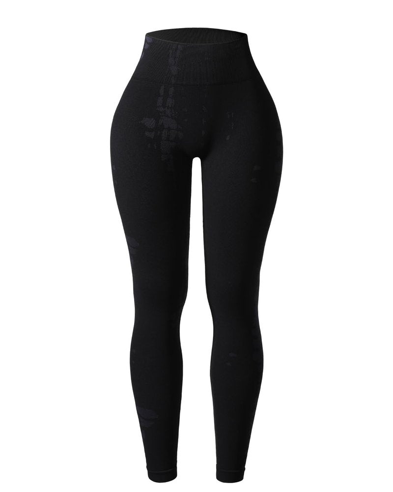 AUROLA Serpent Seamless Scrunch Workout Leggings for Women,Tummy Control Squat Proof Thick Pants,Black,M