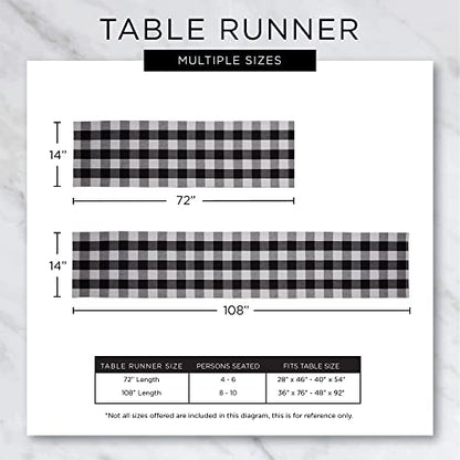 DII Holiday Dining Table Linen Sparkle Metallic Kitchen Décor, Table Runner, 14x72, Snowflakes Print