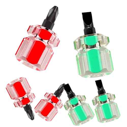 6 Pcs Mini Stubby Screwdriver Set - Ultra Short Flat Head & Phillips Screwdriver for Sewing Machine Repair