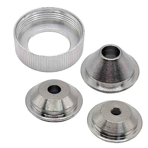 Texture Sprayer Orifice Tip Set for Wal-Board Drywall Texture Hoppers Guns Professional for Wal-Board Drywall, 3Pcs Nozzle Tips 1Pc Threaded Collar