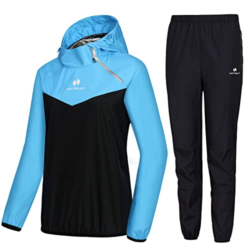 HOTSUIT Sauna Suit Women Weight Loss Boxing Gym Sweat Suits Workout Jacket, Black, S