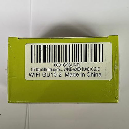 GY GU10 Smart Bulb,RGBCW Dimmable Colour Changing Alexa Light Bulbs,Compatible with Alexa&Google Home WiFi Light Bulbs(2.4GHz WiFi Only) 7W 500LM, 2 Packs
