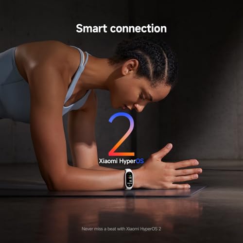 Xiaomi Smart Band 10 Fitness Tracker, 1.72" AMOLED Display, 21-Day Battery Life, 150+ Sports Modes, Heart Rate & Sleep Monitoring, Electronic Compass, 5ATM Waterproof, 2-Year Warranty – Glacier Silver
