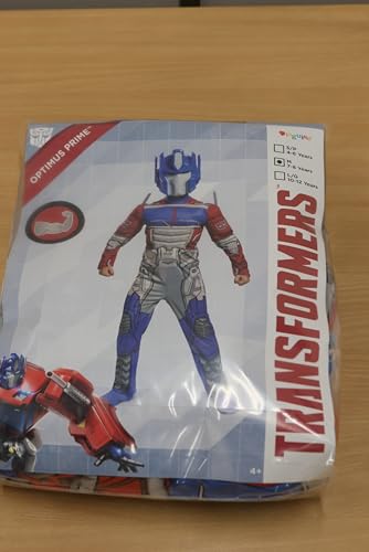 Optimus Prime Costume, Muscle Transformer Costumes for Boys, Padded Character Jumpsuit, Kids Size Medium (7-8)