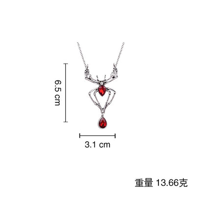 MIFYNN Vintage Gothic Spider Necklace Halloween Crystal Spider Pendant Necklace Punk Style Reptile Animal Jewelry for Woman (Purple)