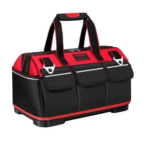Thalirem 14-Inch Small Tool Bag, Heavy-Duty Durable Electrician Tote with Multi-Pockets, Water-Resistant Organizer for Mechanics, DIY Tools & Supplies