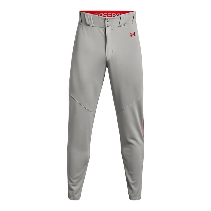Under Armour Men's Utility Baseball Straight Leg Pant Pipe 22, (083) Baseball Gray/Red/Red, XX-Large