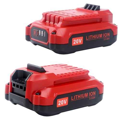 2 Pack 20V 3.0Ah Lithium Replacement Battery Compatible with Craftsman 20v V20 Cordless Power Tools, Replacement for V20 20V Battery CMCB202 CMCB201 CMCB204 CMCB206