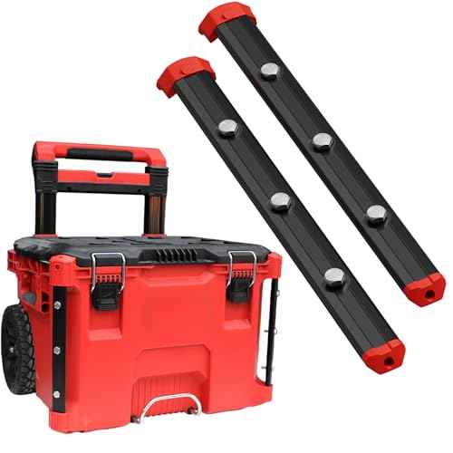 Threaded Replacement Packout Rails 12.6" (320mm) Compatible with Milwaukee Packout Rolling Tool Box 48-22-8426- Heavy Duty Aluminum Rails - Fits Packout Accessories - Black