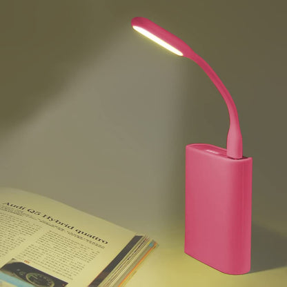 Mini Flexible Light, Portable USB Led Reading Night Lamp for PC Laptop Computer Notebook Power Bank - 2 Pack (Black)