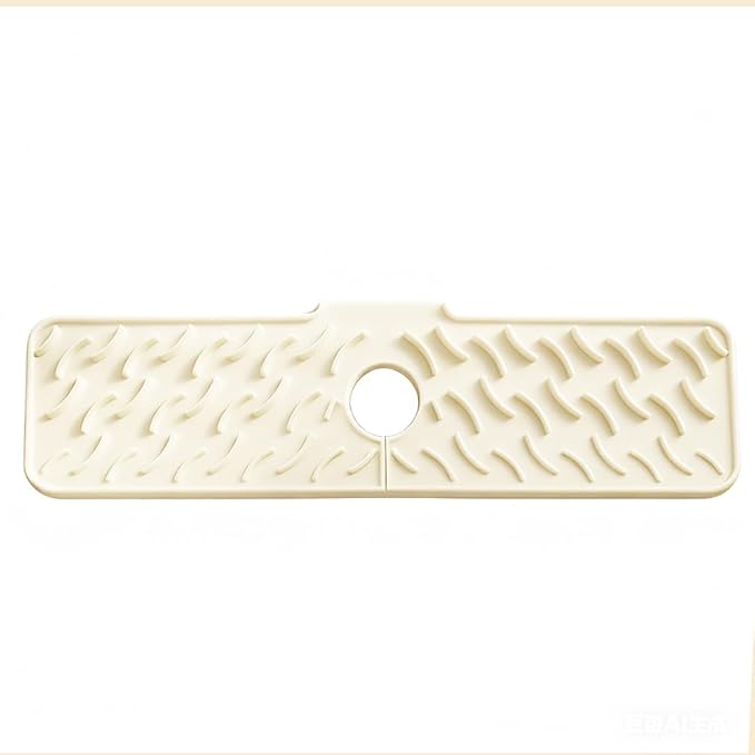 24" x 5.9" Silicone Faucet Mat for Kitchen Sink – Quick‑Drying Stone Splash