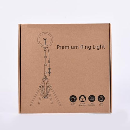 11.5 inch Ring Light with Tripod Stand & Phone Holder Tall 177cm/69.5",Large Professional Selfie Ring Lights for Phone,LED Standing Ringlight for Makeup,Video,Streaming,Youtube
