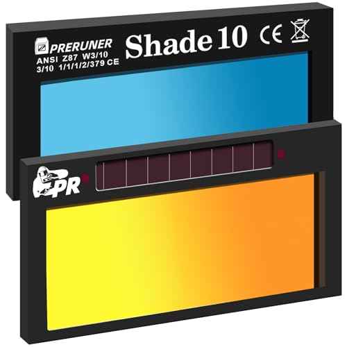 Core Series Gold Shade 10 Auto Darkening Welding Lens | 2"x4 1/4" Welding Lens | Gold Coating | Cool Blue Puddle View | Replacement for Sugar Scoop or Pancake Welding Hood - 10 + Years of Experience