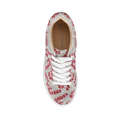 Betsey Johnson Women's Sidny Sneaker, Candy Canes, 6