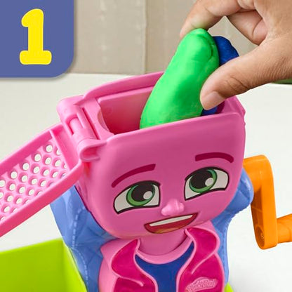 Play-Doh Hair Stylin' Salon Playset with 6 Cans, Pretend Play Toys, Ages 3+