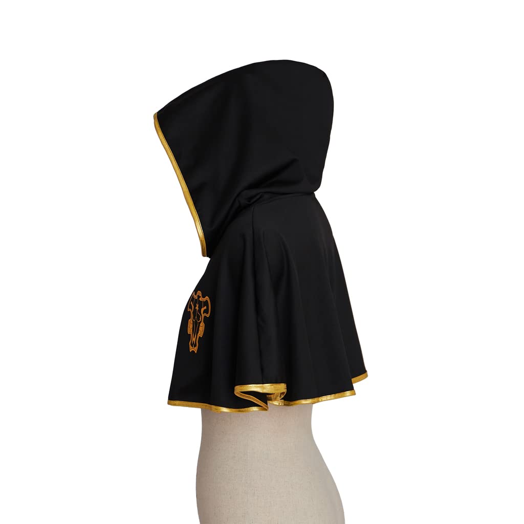 SFWXCOS Black Cloak Robe Cape Hooded Cloak with Headband for Men