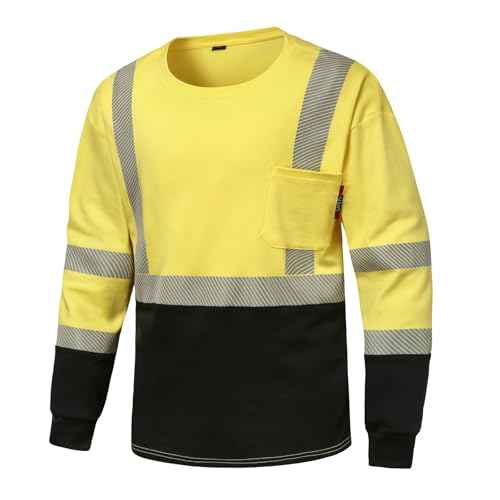 FR Shirt 6 oz Hi Vis Fire Resistant Flame Resistant Shirts for Men,Welding Shirt Cotton CAT2 Long-Sleeved Shirts