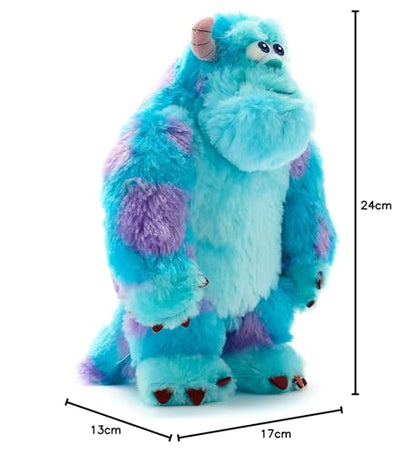 Disney Store Official Sulley Small Soft Toy, Monsters, Inc., 24cm/9”, Plush Character Figure with Felt Claws and Padded Horns, Suitable for Ages 0+