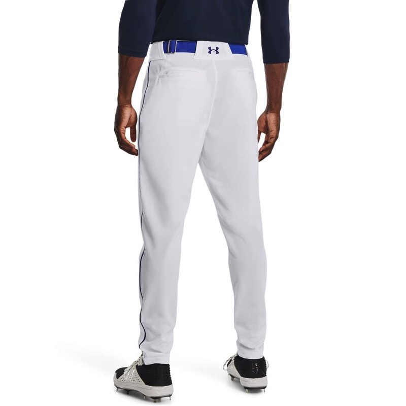 Under Armour Men's Utility Baseball Straight Leg Pant Pipe 22, (102) White/Midnight Navy/Midnight Navy, Small